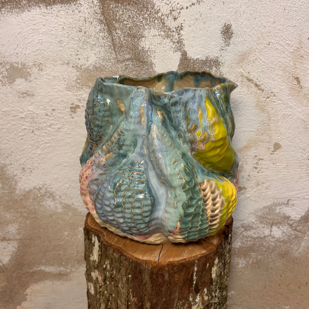 Koral-vase, “Bombe-glasur”
