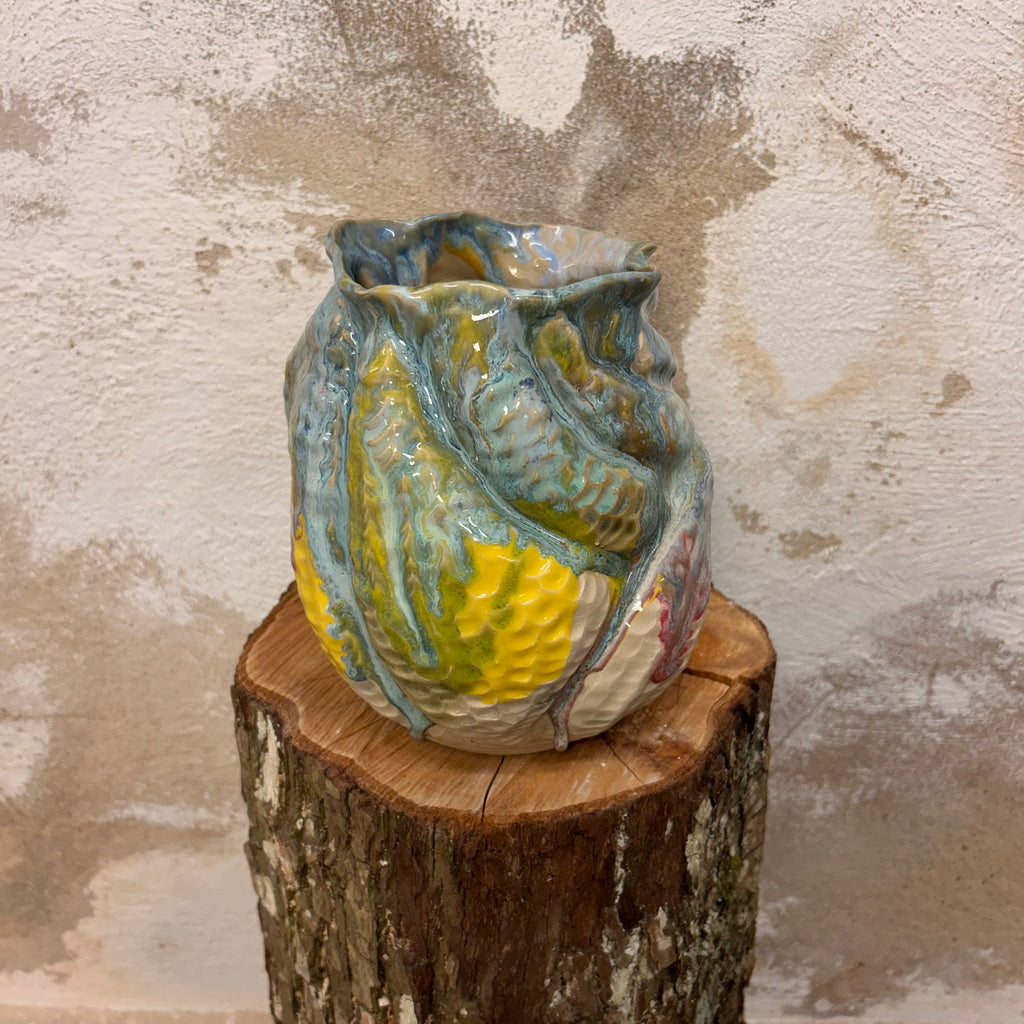 Koral-vase, “Bombe-glasur”