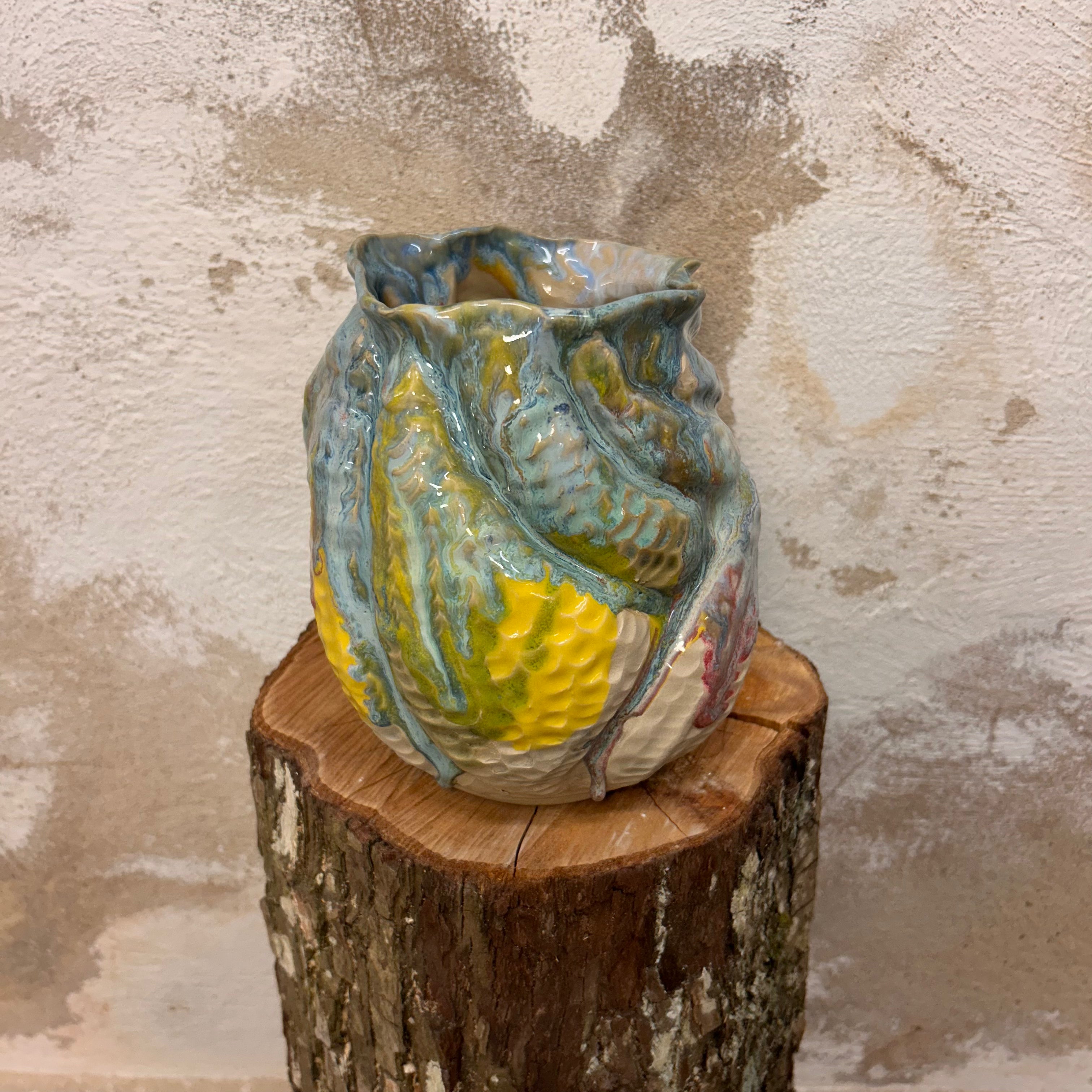 Koral-vase, “Bombe-glasur”