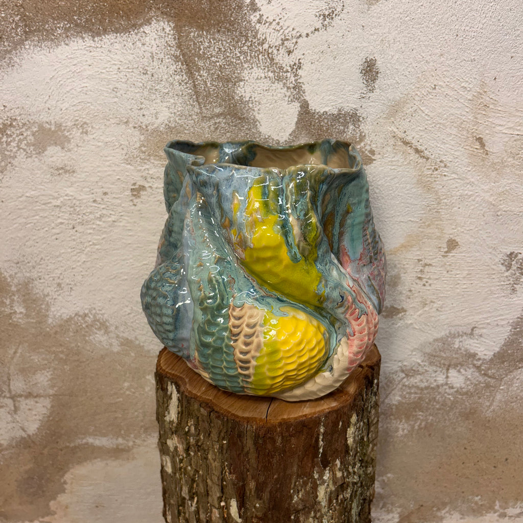 Koral-vase, “Bombe-glasur”
