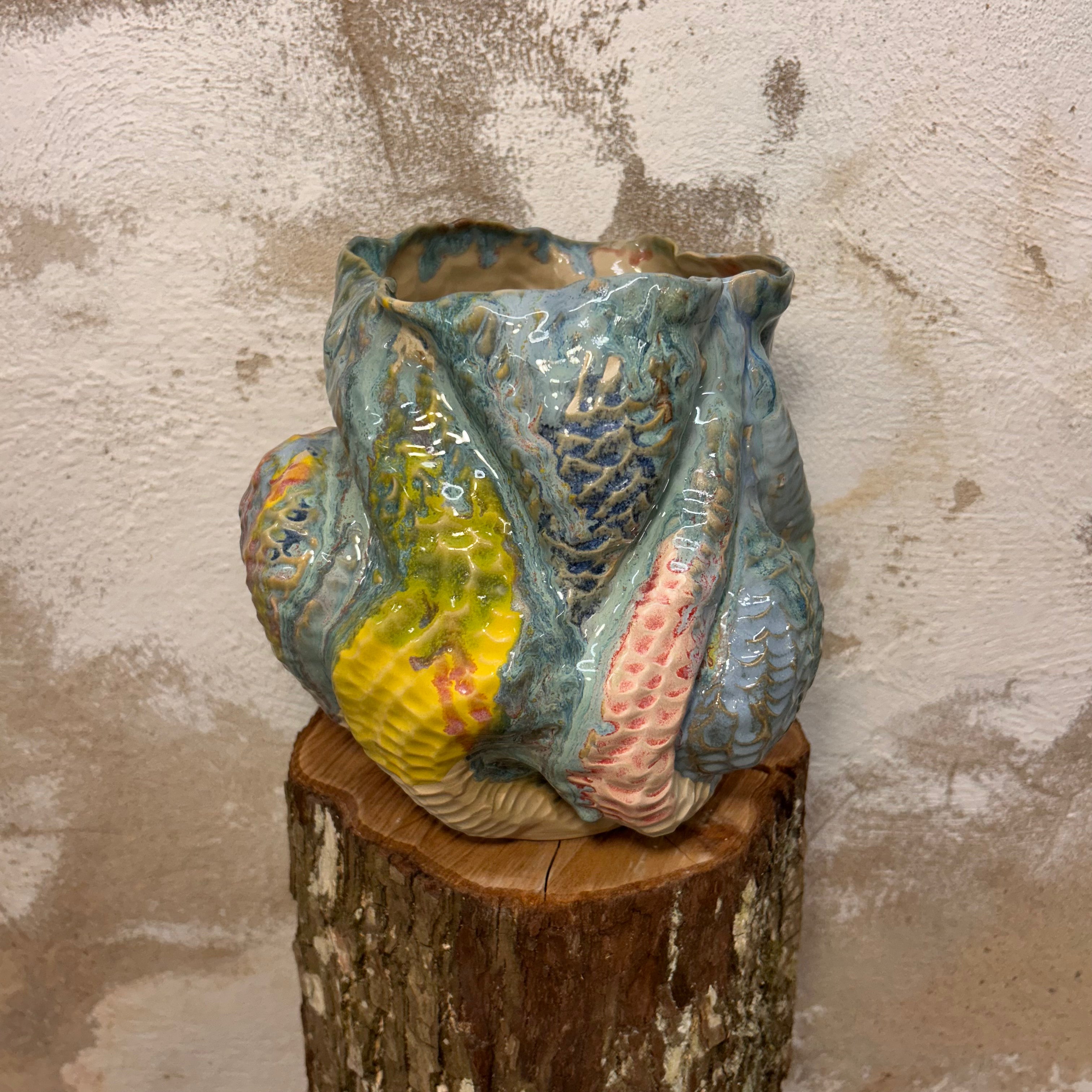Koral-vase, “Bombe-glasur”