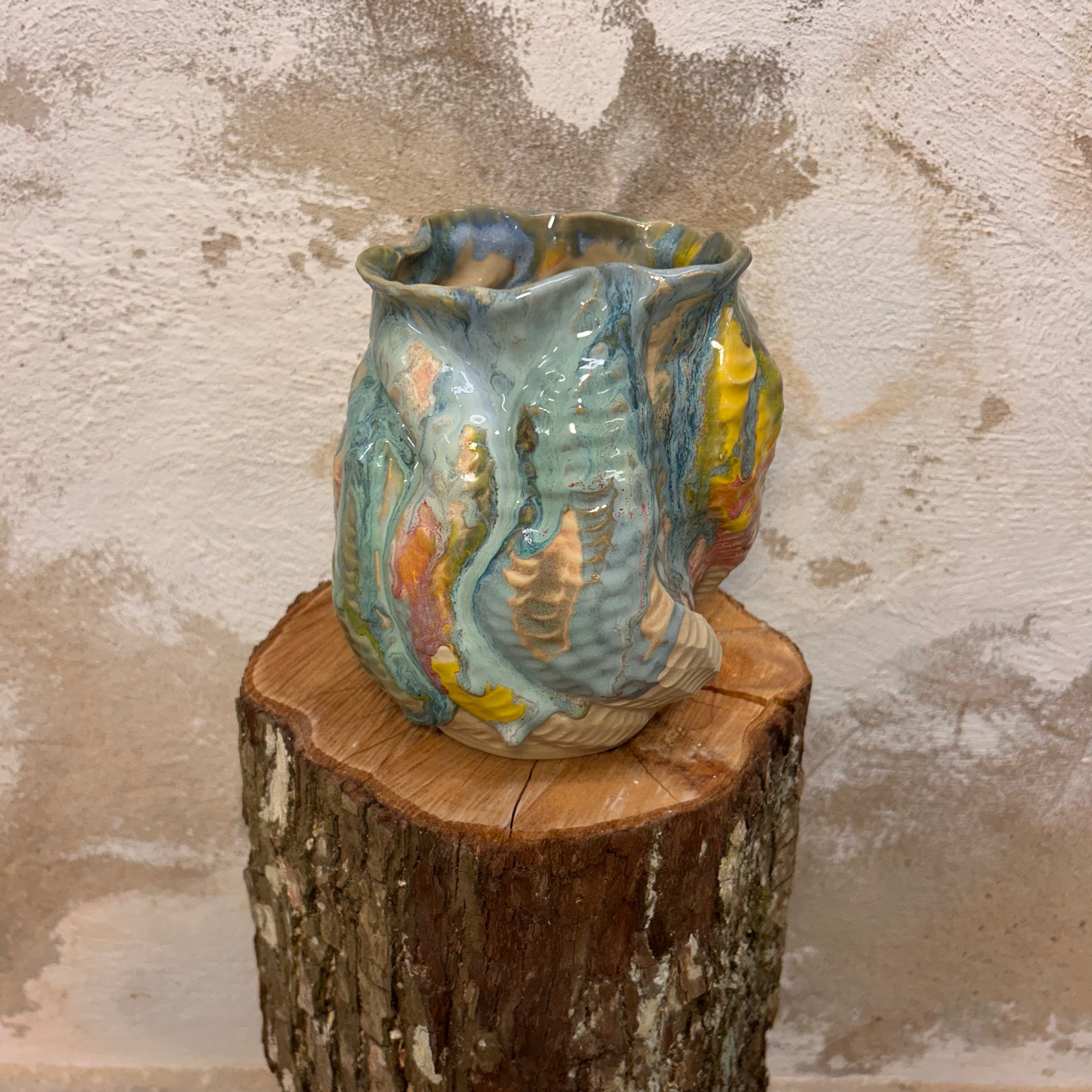 Koral-vase, “Bombe-glasur”