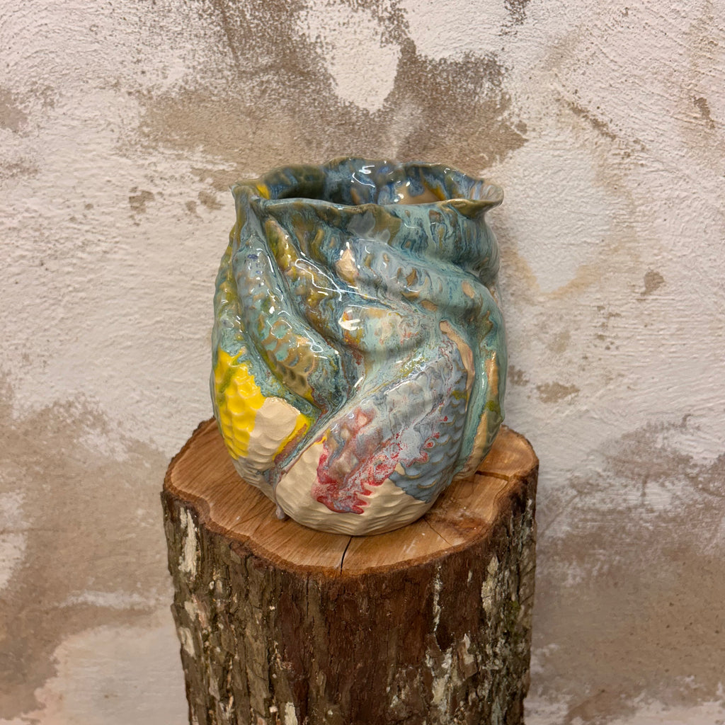 Koral-vase, “Bombe-glasur”