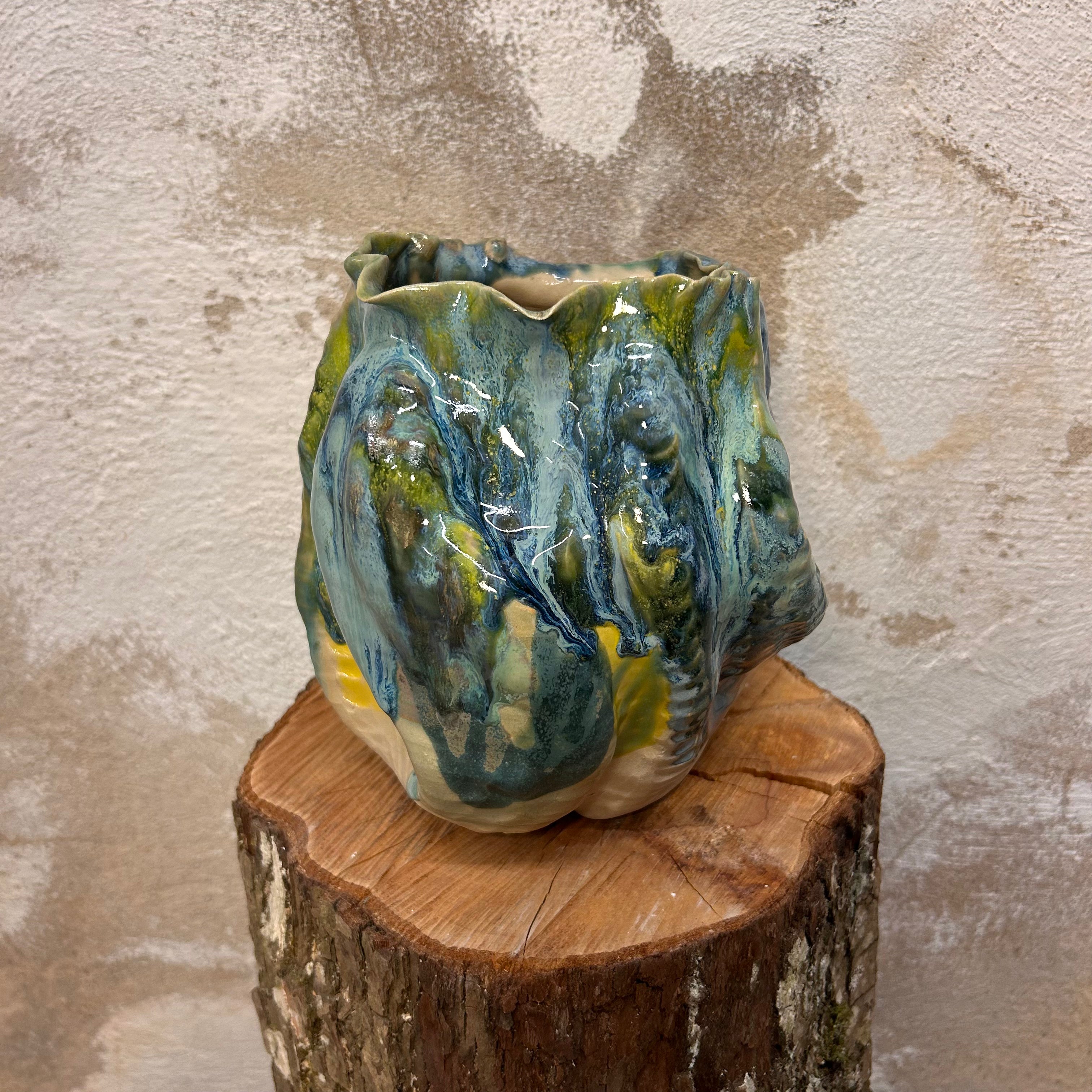 Koral-vase, Bombeglasur