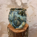 Koral-vase, Blå bombeglasur