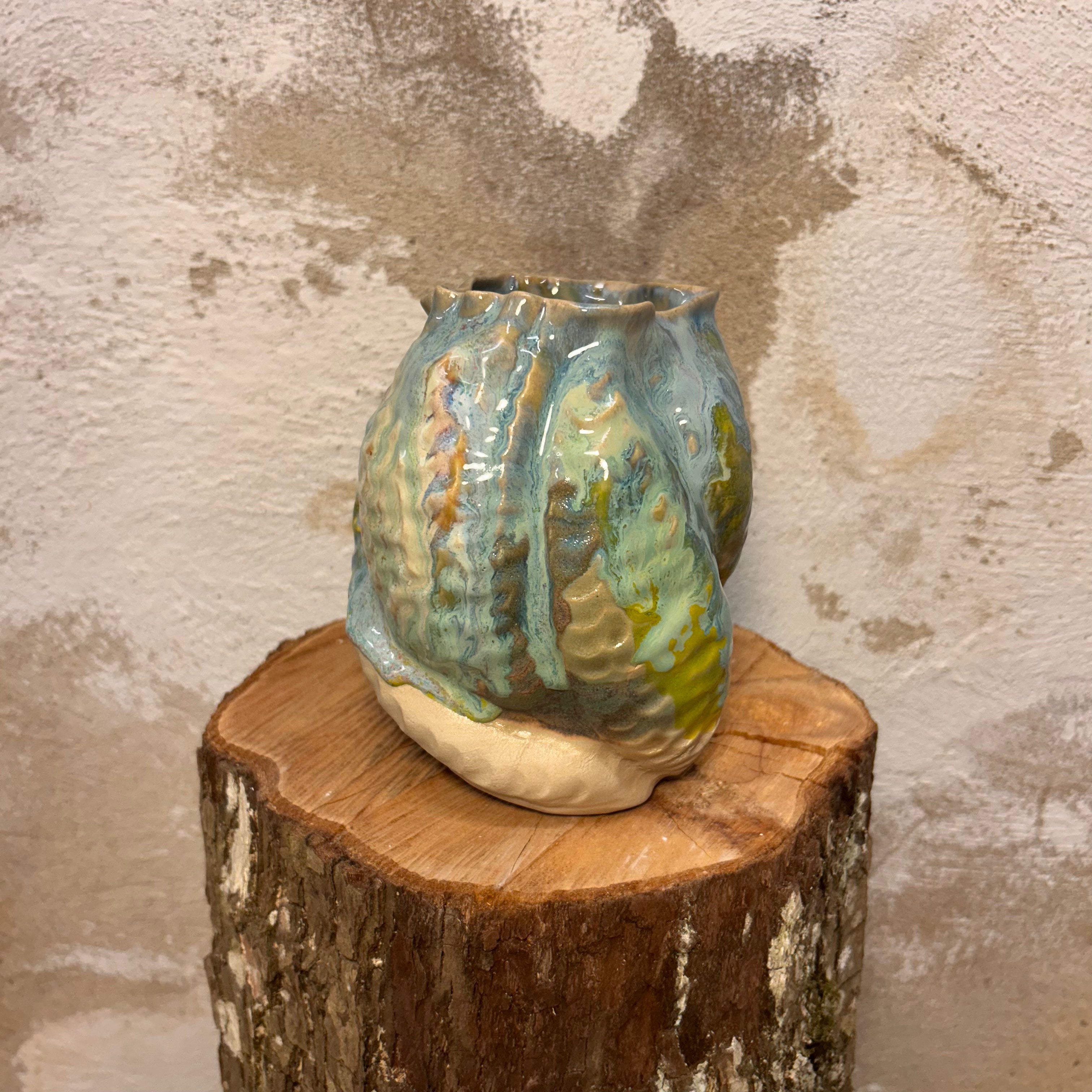 Koral-vase, "Bombeglasur"