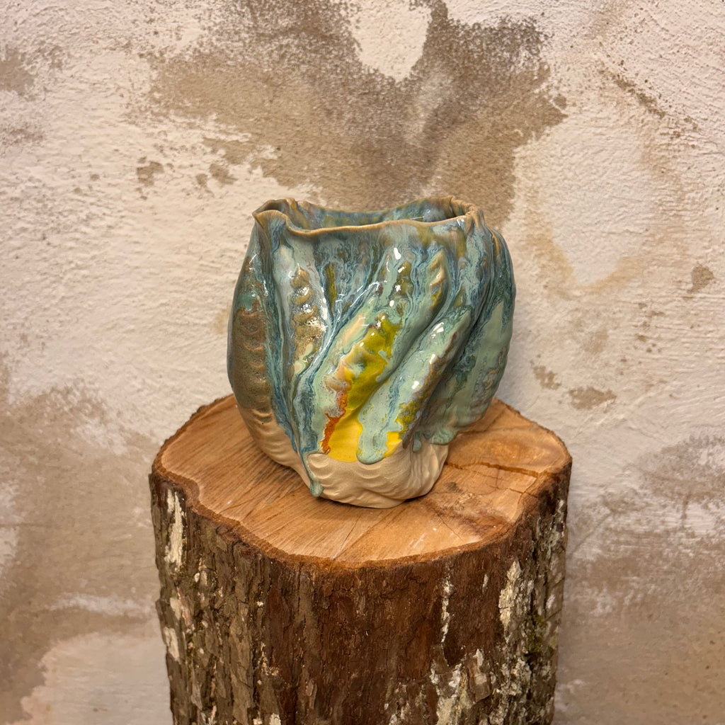 Koral-vase, "Bombeglasur"