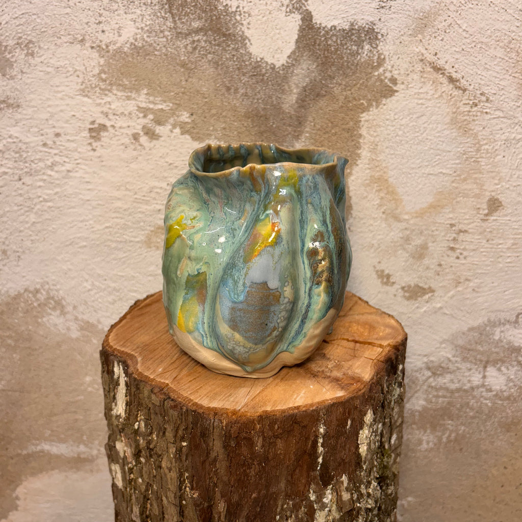 Koral-vase, "Bombeglasur"