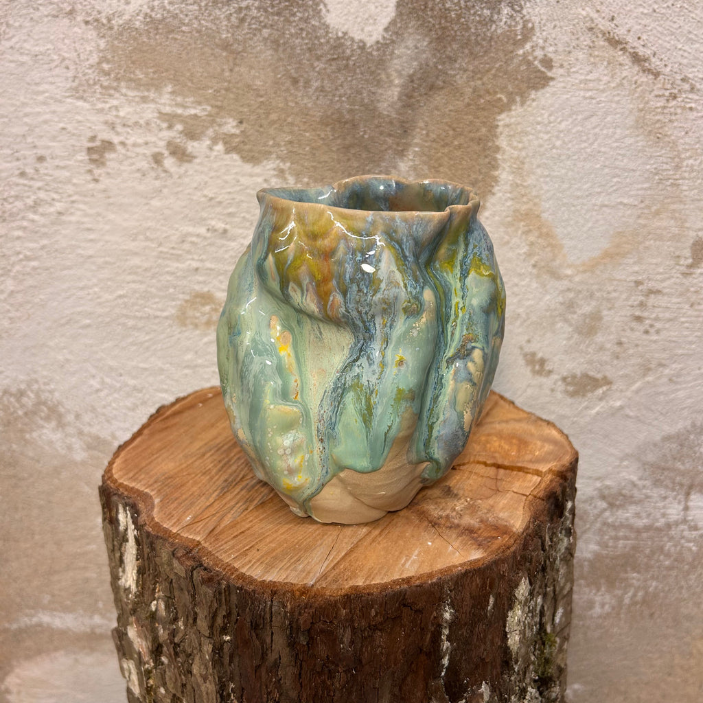Koral-vase, "Bombeglasur"