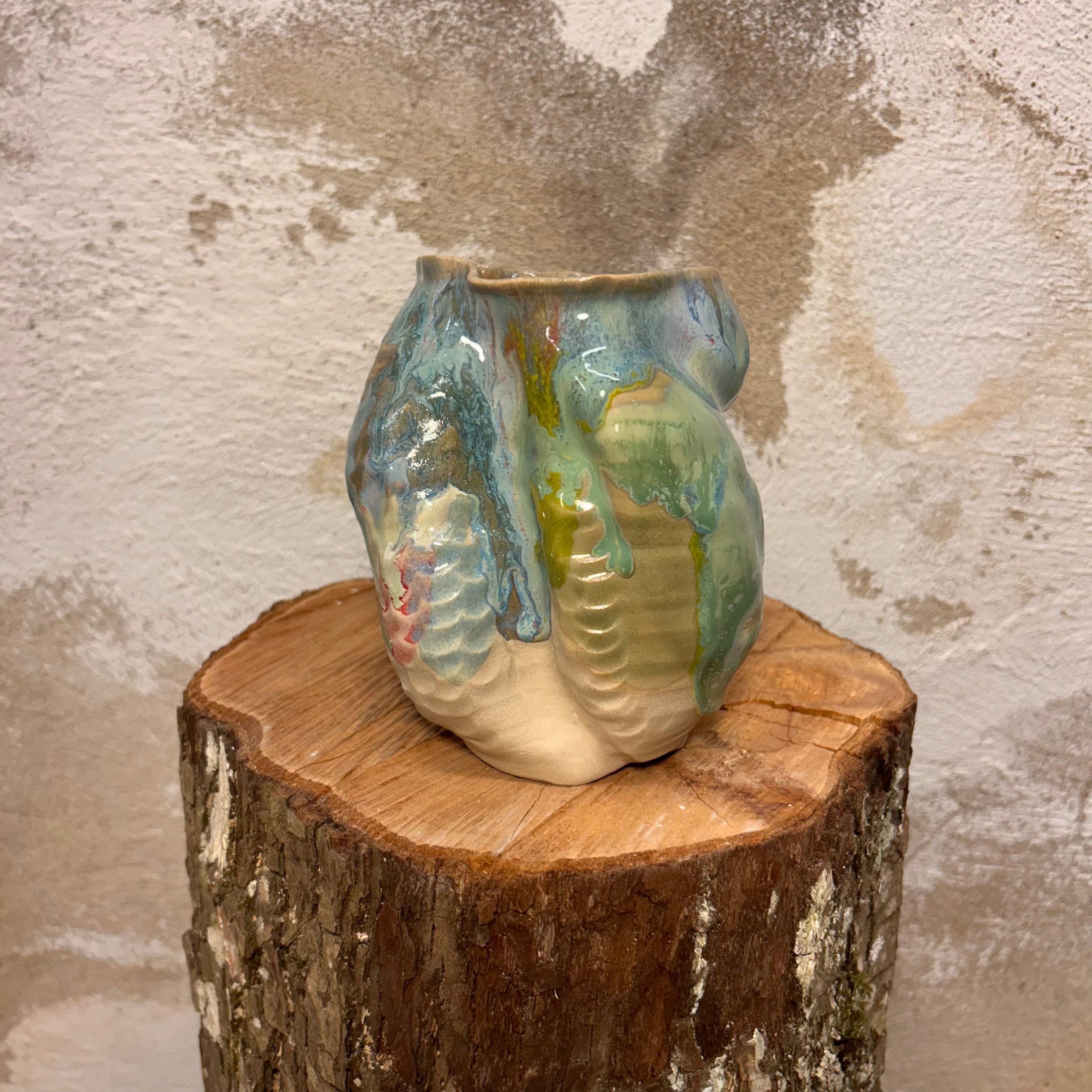 Koral-vase, "Bombeglasur"