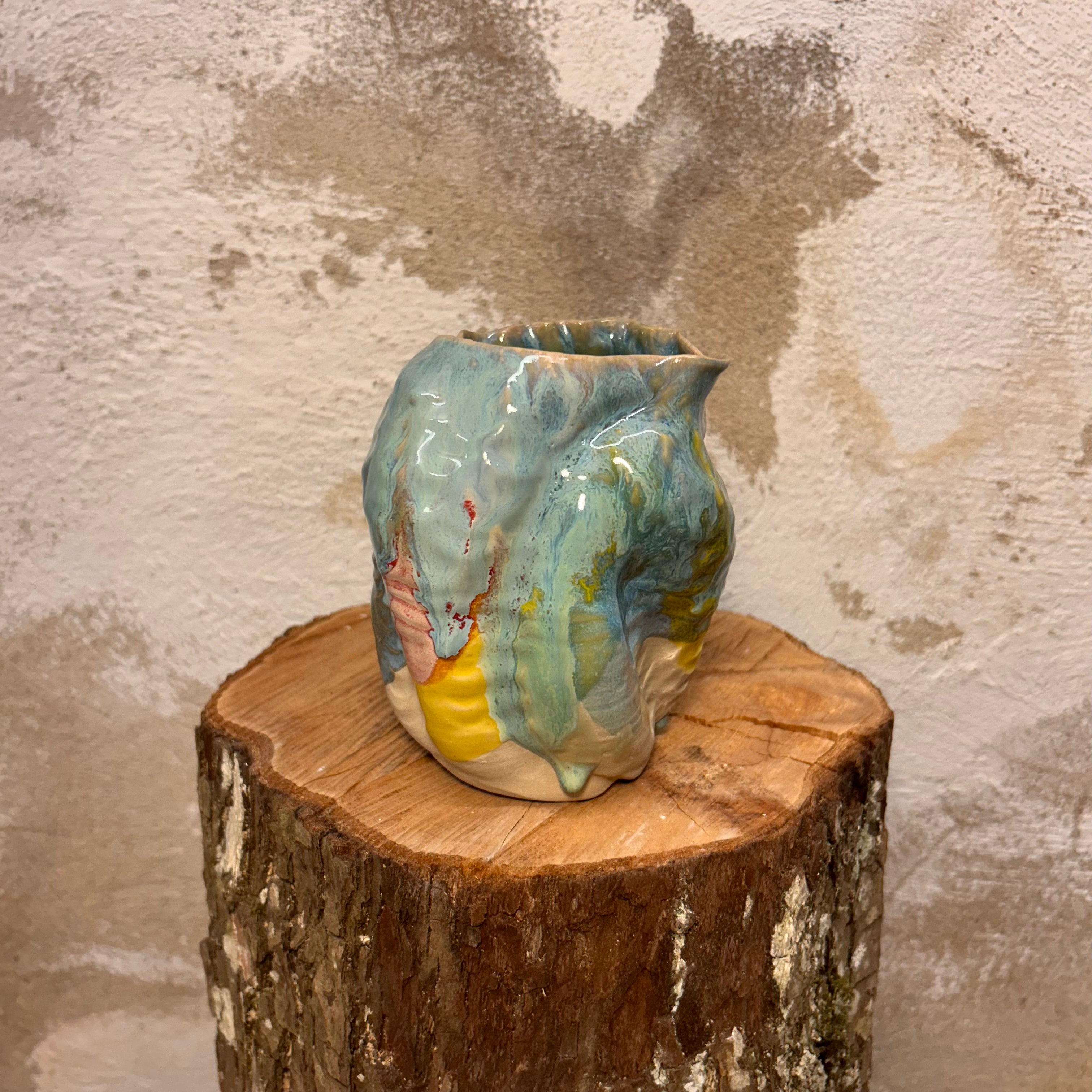 Koral-vase, "Bombeglasur"