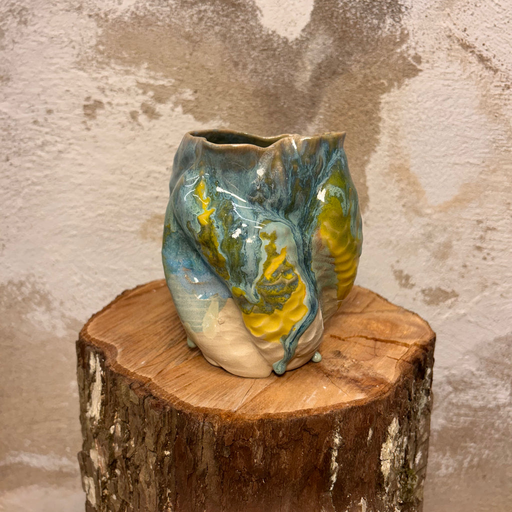 Koral-vase, "Bombeglasur"