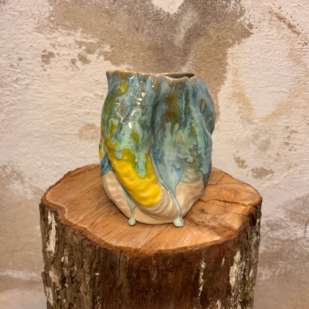 Koral-vase, "Bombeglasur"