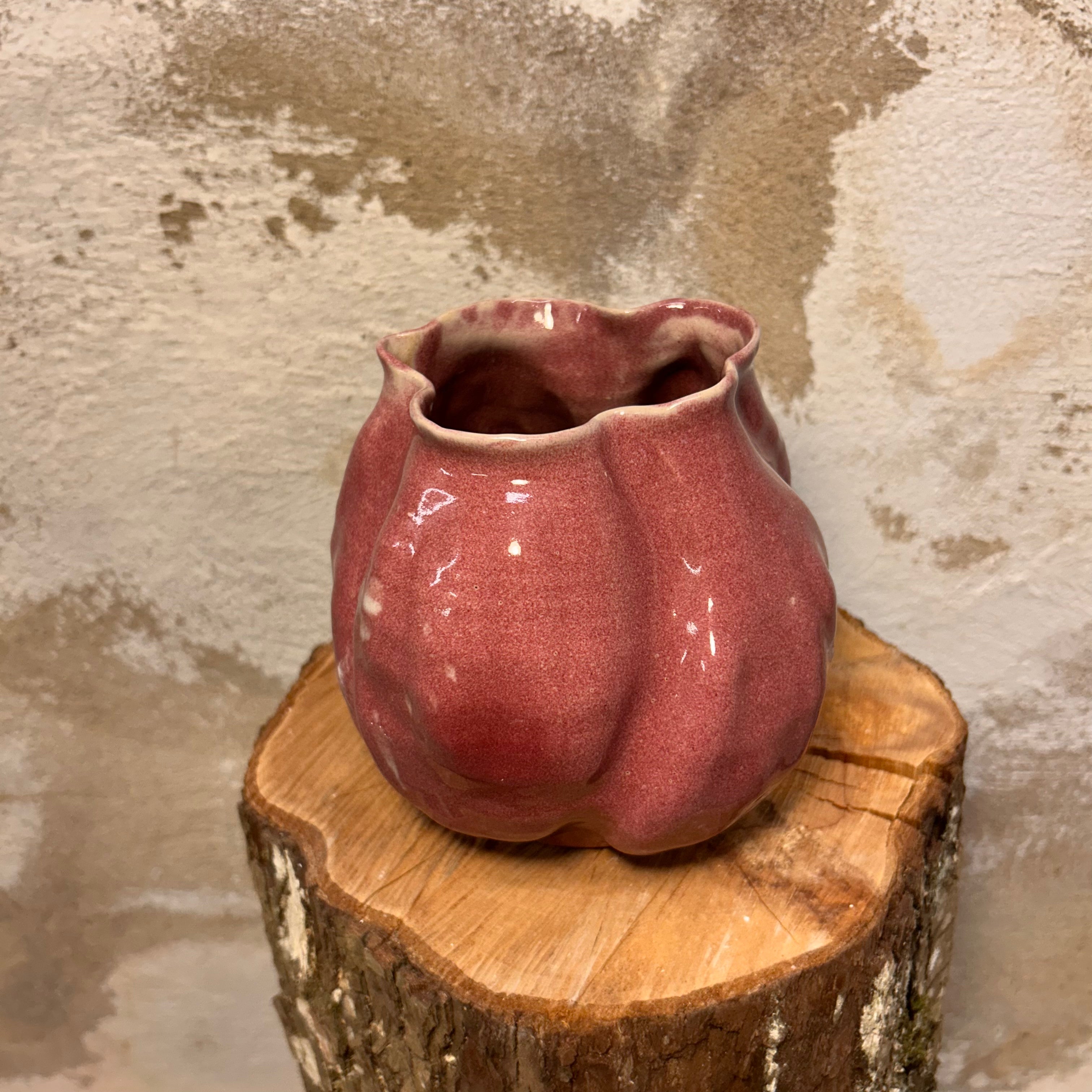 Koral-vase, "Vin-rød"